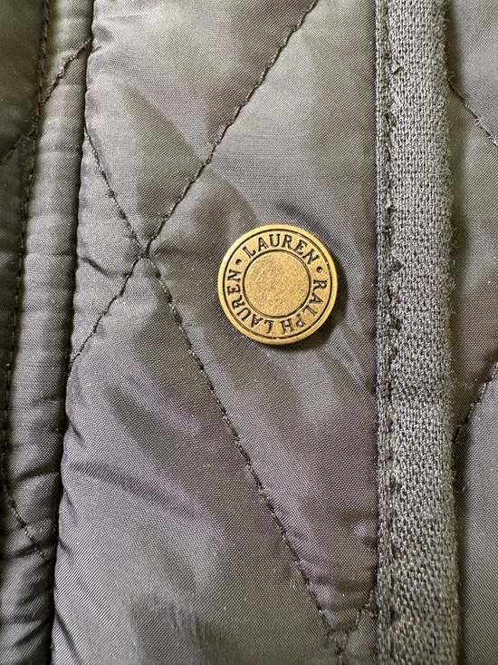 Lauren Ralph Lauren Quilted Hooded Coat — Black Size Small - Picture 4 of 8